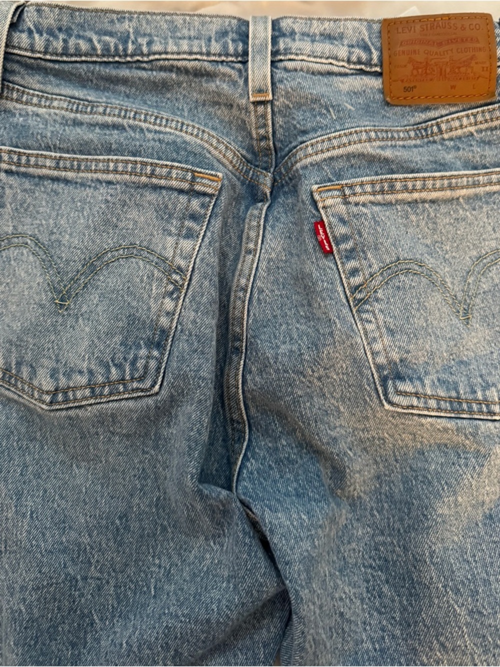 Levi's Light Blue High Rise Straight Leg Jeans; New with no tags - Picture 5 of 10